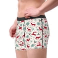 thumbnail image 2 of Balery Vintage Christmas Reindeer Calzoncillos bóxer para hombre, ropa interior de algodón suave y transpirable con cinturilla de nailon-Large, 2 of 5