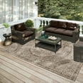thumbnail image 2 of Yuma Indoor/Outdoor Brown Farmhouse Medallion 5' x 7'6" Non-Skid Area Rug, 2 of 9