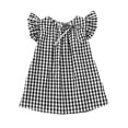 thumbnail image 1 of Dewadbow Summer Baby Girls Plaid Beach Casual Sundress Clothes Dresses, 1 of 6