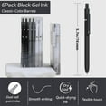 thumbnail image 3 of Denhf 6Pcs Gel Ink Pens, Aesthetic Pens, 0.5mm Quick Dry Black Ink Pen, Fine Point Smooth Writing Pens, Nice Pens for Journaling, Cute Pens for Nurses Teacher, Office Supplies, 3 of 8