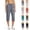 Dark Gray, variant on POIUYTR Women Capri Cargo Pants Summer Elastic High Waist Straight Leg Cropped Pants Casual Loose Trousers