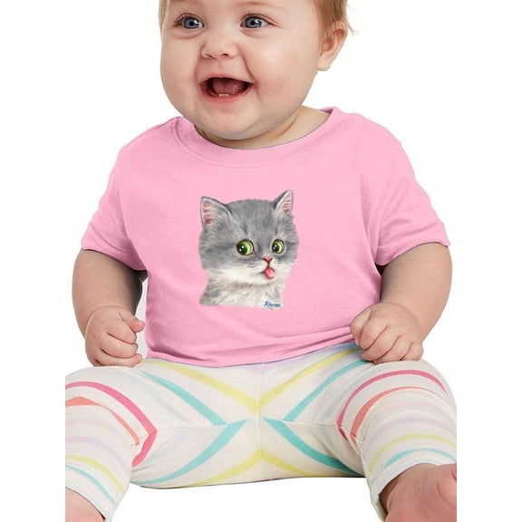 Kittens With Tongue Out T-Shirt Infant -Kayomi Harai Designs, 24 Months