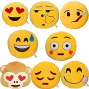 Emoji Stuffed Plush Emoticon Cushion Pillow Toy Doll 1PCS (Random Emoticon)【Must-Have for Back to School】