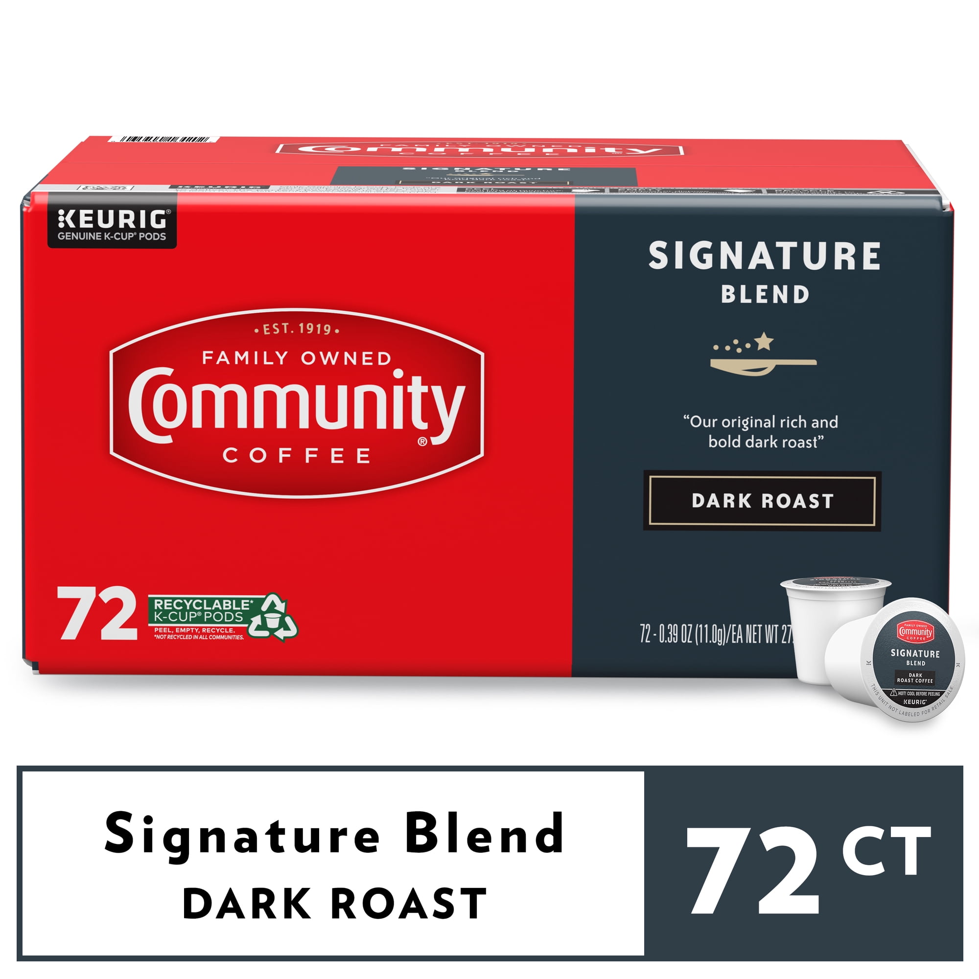 Community Coffee Signature Blend Pods for Keurig K-cups 72 Count