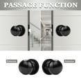 thumbnail image 3 of (3 Pack) knobelite Round Passage Door Knob(Non-Locking Knobs), Keyless Doorknobs Interior/Exterior Door Lockset,Passage Knobs for Hallway/Closet,Black Finish Modern Design Door Hardware, 3 of 6