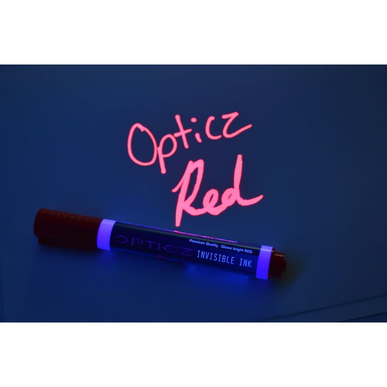 Opticz Blacklight Reactive Large Tip Invisible UV Red Ink Marker