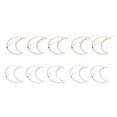thumbnail image 2 of 10 pinzas para el pelo con forma geométrica, doradas y plateadas, para mujer y niña, con diseño de luna., 2 of 6