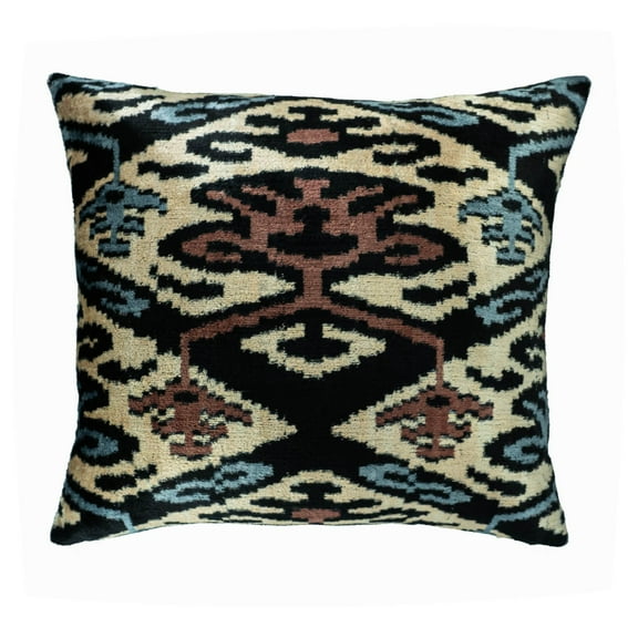 Regina Silk Velvet Ikat Pillow, 20" X 20" Case Only