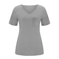 thumbnail image 6 of Endives Women's 3/4 Sleeve Shirts V Neck Loose Fitting Tops Casual Solid Color Tshirts Trendy Basic Tunic Summer Ladies Tops, 6 of 7