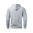 thumbnail image 3 of MHFRRA Sudadera con Capucha de Manga Larga Informal con Cuello Redondo y Cremallera para Otoño E Invierno para Hombre Negro, 3 of 4