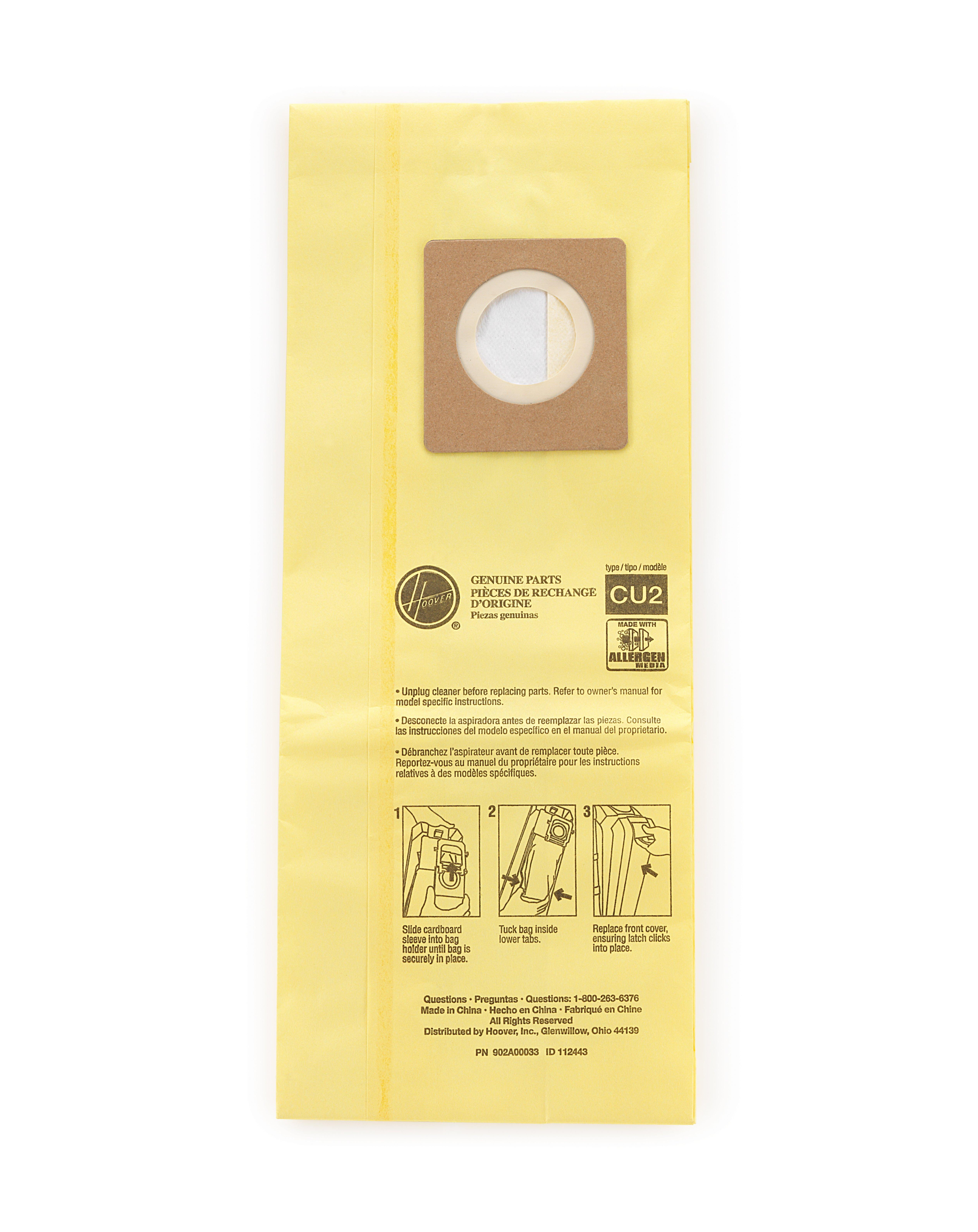 Details about   Genuine Hoover Style CU2 Vacuum Bags Type CH54013 CH54015 Commercial Upright Vac 