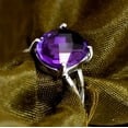thumbnail image 5 of 925 Sterling Silver Amethyst Gemstone Oval Shape Women Ring Christmas Gift , Engagement ,Ring, 5 of 5