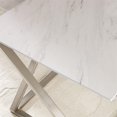 thumbnail image 4 of Steve Silver Zurich Square White Faux Marble Mixed Media Cocktail Table, 4 of 5