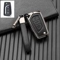 thumbnail image 1 of Car Key Fob Cover Case Protector Zinc Alloy Leather Car Smart Remote Key Fob Case Cover For Toyota Camry 2018-up, 1 of 7