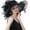 Black, variant on Women Organza Fascinator Hat Floral Tea Party Wedding Hat