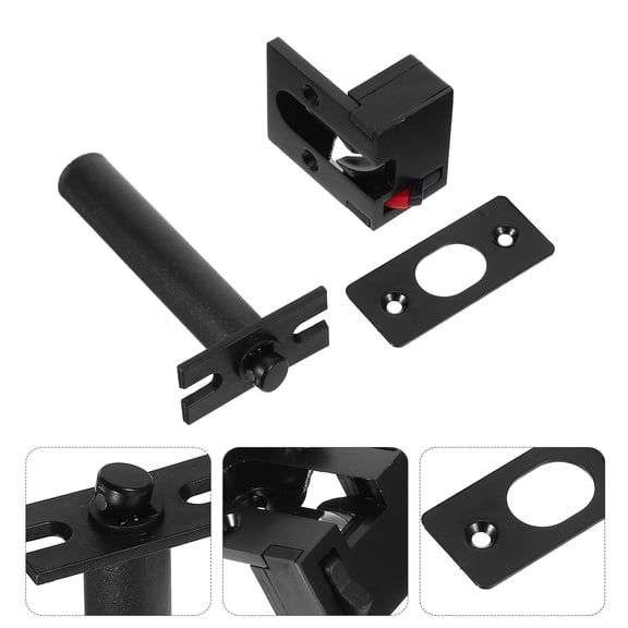 NIAIZEK Home Safety Door Chain Lock Set, Concealed Stainless Steel Anti-Theft Door Latch in Black for Secure Entry