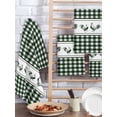 thumbnail image 2 of Farmhouse Green Plaid Kitchen Dish Towels for Drying Dishes Set of 3, Vintage Country Cock Checkered Waffle Weave Microfiber Hand Tea Bathroom Towels Quick Dry & Absorbent Towel 15.7x23.6, 2 of 7