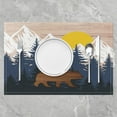thumbnail image 2 of Bear Placemats 12"x18", Rustic Western Jungle Sunset Table Place Mats Set of 4, Wildlife Animal Pattern Indoor Outdoor Kitchen Dinner Party Decor Table Mats, 2 of 4