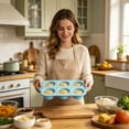 thumbnail image 5 of Clearance! Zguuel 6 Cup Silicone Muffin Pan, Non-Stick Baking Tray for Cupcake Oven, Blue, 5 of 6