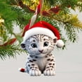 2024 Clearance Snow Leopard Baby Christmas Tree Hanging Charm Snow