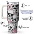 thumbnail image 2 of Graphic Design Stainless Steel Insulated Mug with Lid and Handle, 30oz, 2 of 4