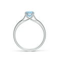 thumbnail image 2 of Angara Natural 0.72 Ct. Aquamarine Solitaire Ring in 14K White Gold for Women (Ring Size: 8.5), 2 of 10
