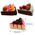 thumbnail image 2 of Yingyy 2piece Bakery Model Cake Fruit with realistic fruit Simulation Model Suction 2pack/lot Food Prop Triangular Mousse Bakery, 2 of 6