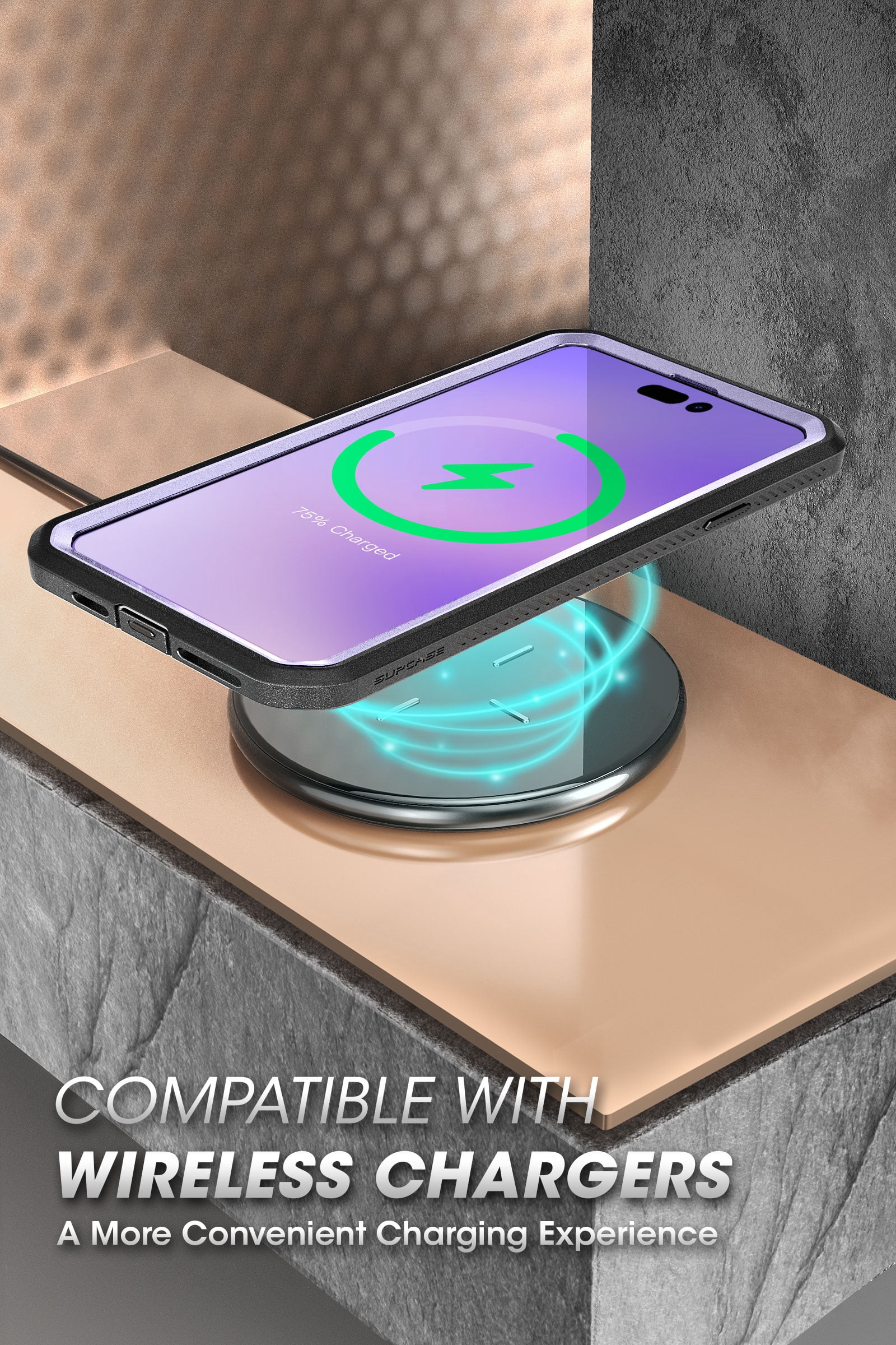 SupCase Unicorn Beetle Pro - Protective case for cell phone - rugged - MagSafe compatibility - polycarbonate, thermoplastic polyurethane (TPU) - deep purple - 6.7" - for Apple iPhone 14 Pro Max