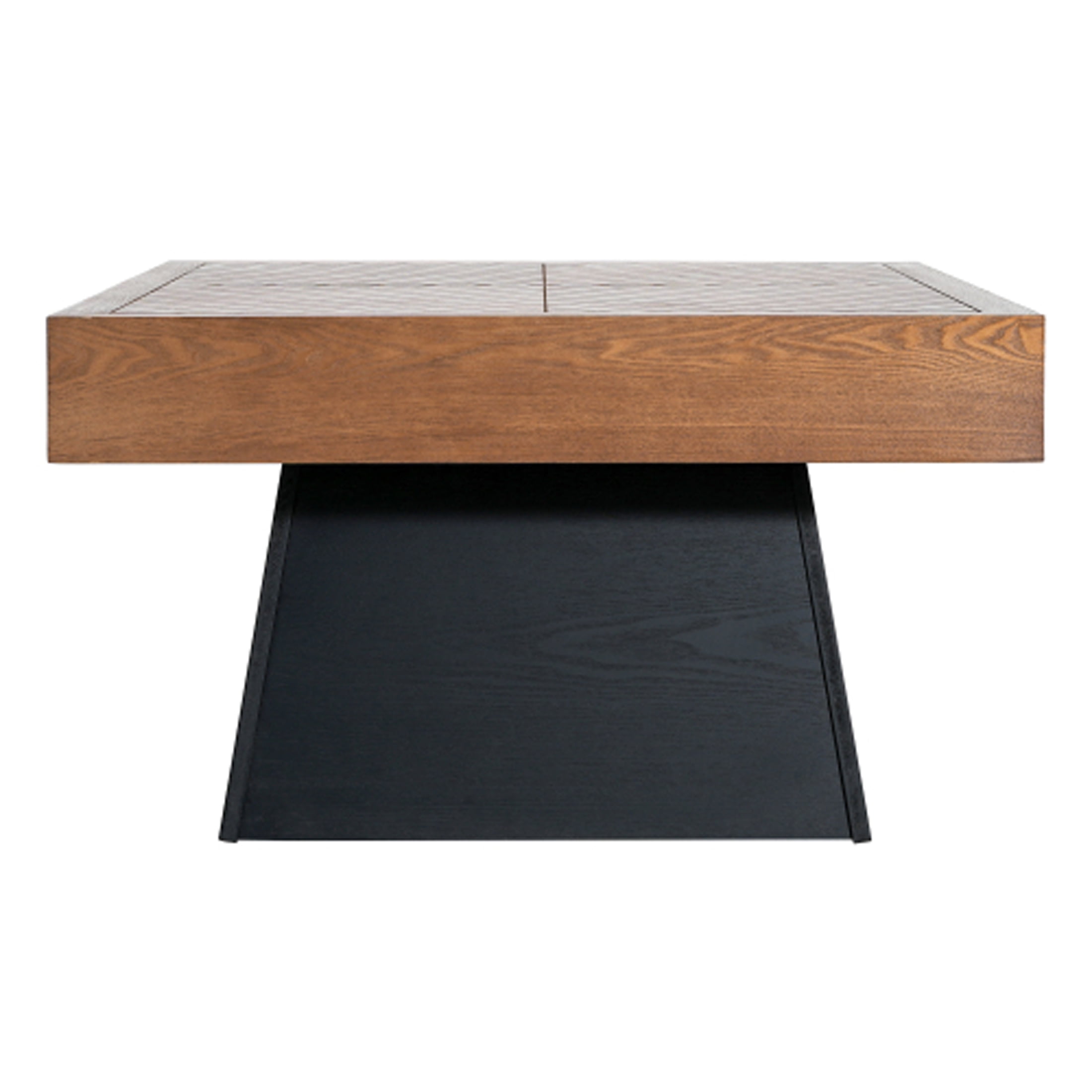 Kevinplus 31.50" Modern Flower Shaped Coffee Table with Storage for Living Room, Apartment, Office, Dark Brown
