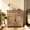 Light Gray, variant on Light Gray-Washed Wood Farmhouse Barn-Door Storage Cabinet, Coffee Bar Buffet Sideboard with Drawer for Kitchen & Living Room