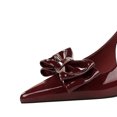 thumbnail image 3 of Women's Stiletto High Heeled Bow Patent Leather 8CM Party Dress Wedding Shoes, 3 of 5