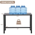 thumbnail image 4 of Outdoor Bar Table, 63 Patio Console Pub Height Table with Powder Coated Steel Frame and Weather Resistant Waterproof Top for Hot Tub, Balcony, Garden, Yard, Poolside, Indoor Outdoor, 4 of 5