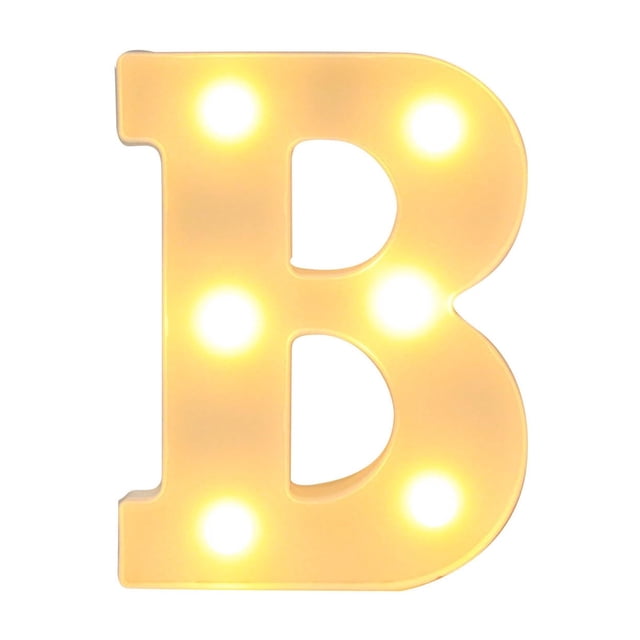 Alphabet LED Letter Lights Set for Custom Wall Words Battery-Operated Standing/Hanging Party & Home Decor