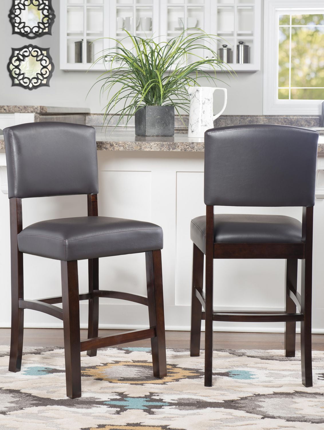 Tabouret de comptoir espresso Benson