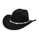 thumbnail image 3 of Sombrero de vaquero occidental, sombrero para el sol, sombrero de copa de jazz novedoso para carnaval, espectáculo, disfraz Estilo C Negro, 3 of 9