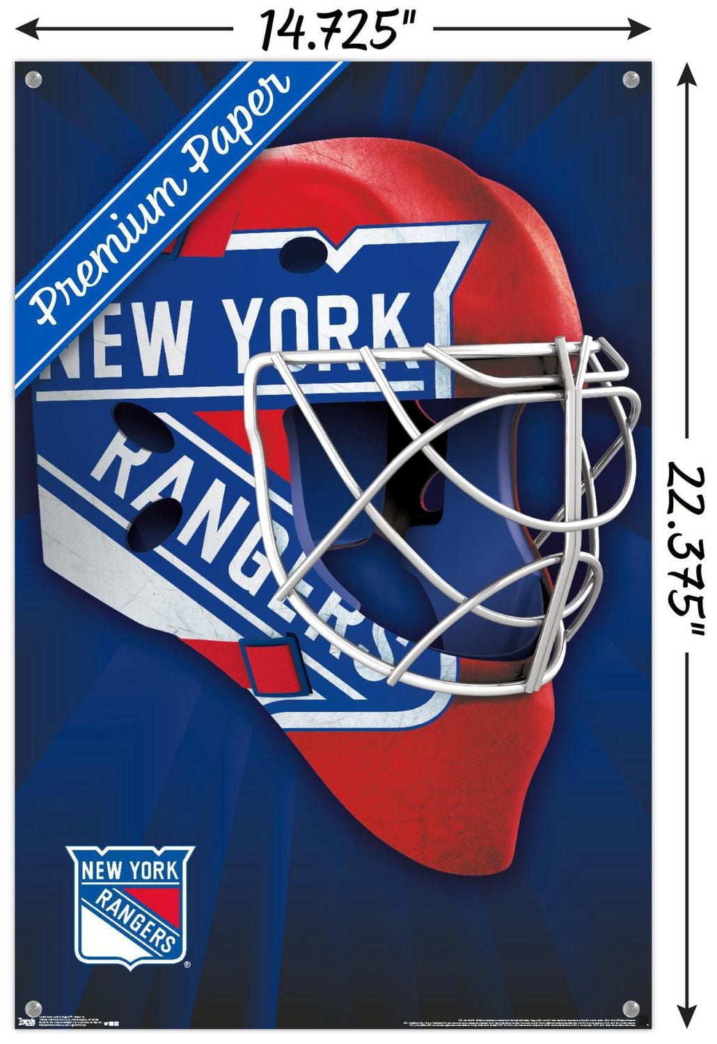 NHL New York Rangers - Mask 16 Wall Poster