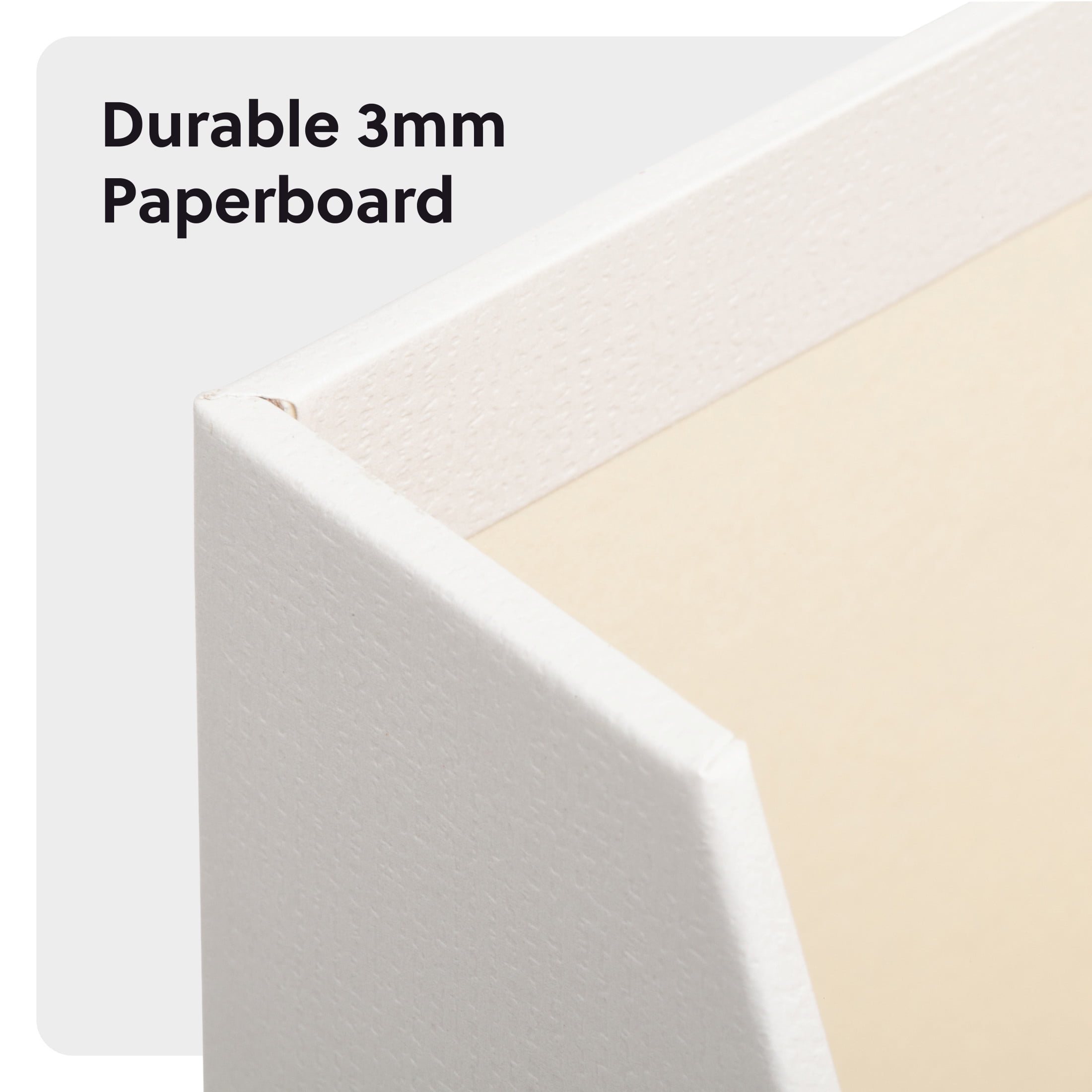 (2 pack) U Brands Flip Top File and Storage File Organizer Box, 9.4 x 3.7 x 13 in., Beige, Freestanding