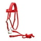 thumbnail image 2 of Brida de caballo con riendas, cuerda principal para caballo, sillas de montar occidentales ajustables, riendas de brida de tracción lateral, equipo Rojo, 2 of 8