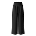 thumbnail image 6 of Lenpel Children's Wide Leg Pants Boys Girls Ruffle Elastic High Waisted Pull on Pants Loose Casual Trousers for Kids, 6 of 7