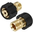 thumbnail image 3 of JTWEEN 2 Uds Lavadora a Presión Adaptador Hose Latón M22 15 Mm Hembra a M22 14 Mm Conector Macho 5000 Psi Lavadora a Presión de Metal Resistente Kit de Conector Rápido para Lavadora a Presión, 3 of 10