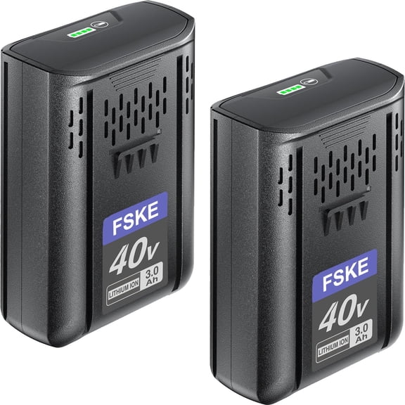 FSKE Replacement for Kobalt 40V Battery MAX 3000mAh KM 2041B-06, KPM1040A-03, KM-1640-06, KM 4040-06 Cordless Power Tool Battery 2 Packs