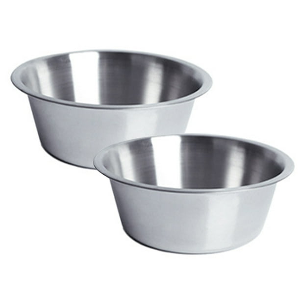 Comederos y bebederos de acero inoxidable para perros y gatos (paquete de 2) - Platos metálicos para comida y agua.