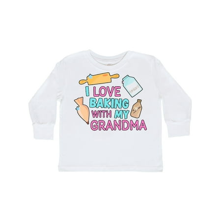 

Inktastic I Love Baking with My Grandma Gift Toddler Toddler Girl Long Sleeve T-Shirt