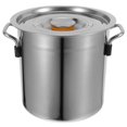 thumbnail image 3 of Stainless Steel Stockpot Silver 1Set 8.9In Diameter 20L Capacity, 3 of 7