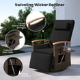 thumbnail image 3 of Gymax Set Of 2 Outdoor 360° Swivel Rattan Recliner Chair Patio Wicker Chaise Lounge Chair, 3 of 9