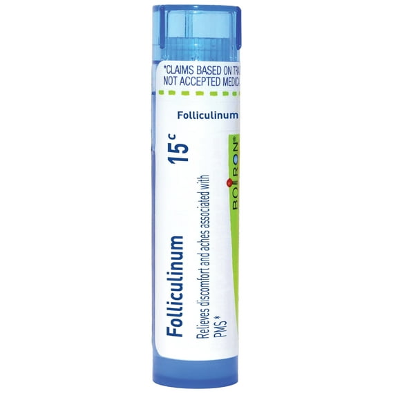 Boiron Folliculinum 15C, Homeopathic Medicine for Discomfort And Aches Associated With Pms, 80 Pellets
