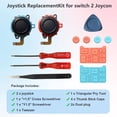 thumbnail image 2 of 2-Pack Joystick Replacement Kit for Switch 2 (2025), Upgrade Anti-Drift Analog Thumbstick,Analog Thumb Stick Repair Hall Effect Joystick Repair Tool kit for Switch 2 (Left and Right Joystick), 2 of 5