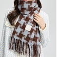 thumbnail image 2 of Bufanda de invierno, bufandas cálidas, accesorios para clima frío, bufandas con flecos, 2 of 5