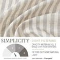 thumbnail image 7 of Vangao Kitchen Valance Linen Stripe Short Curtain 1 Panel Farmhouse Country Pinstripe Light Filtering Rod Pocket Window Treatment 18 inch Grey on Beige, 7 of 7