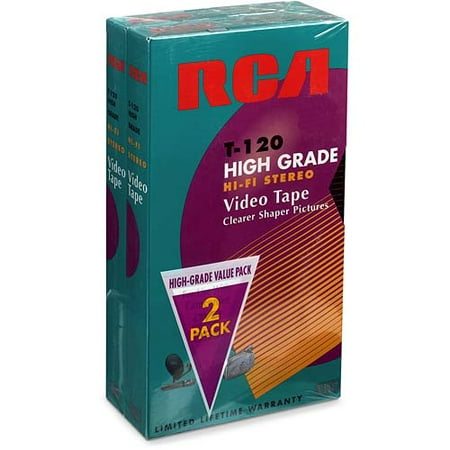 RCA T-120 High-Grade VHS Videotape, 2-Pack